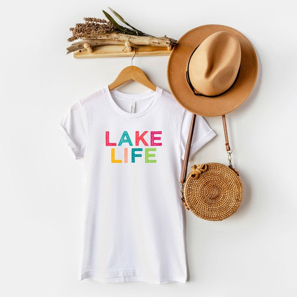 Lake Life Colorful Short Sleeve Graphic Tee