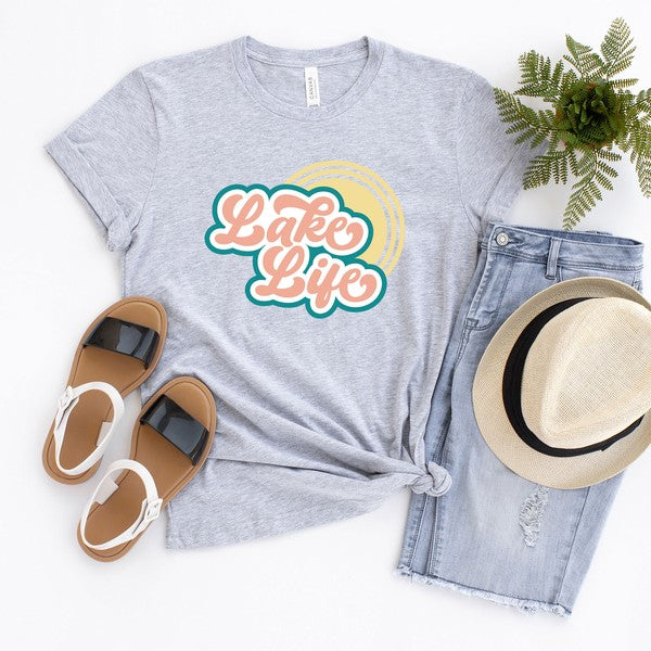 Lake Life Sun Colorful Short Sleeve Tee