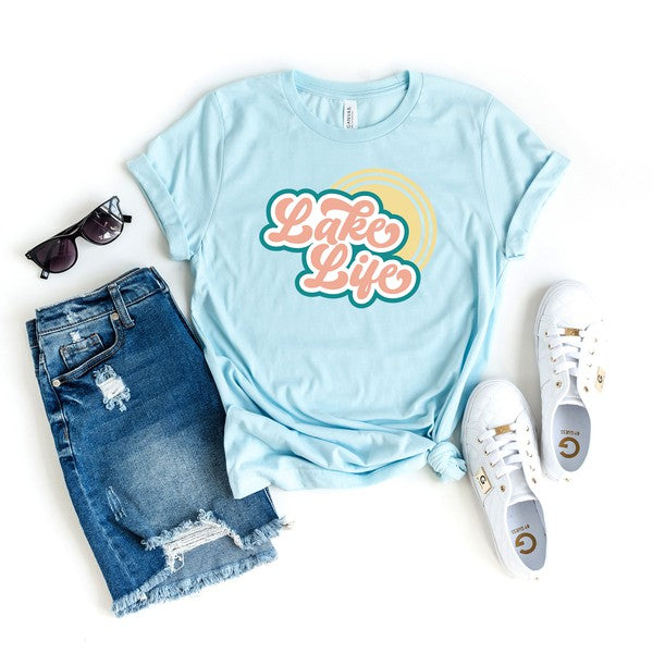 Lake Life Sun Colorful Short Sleeve Tee