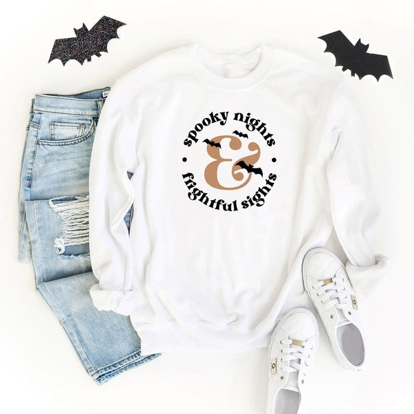 Spooky Nights And Frightful Sights Sweatshirt