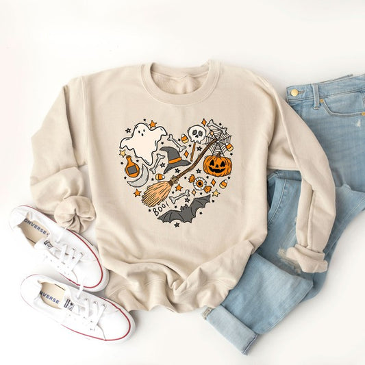 Halloween Heart Graphic Sweatshirt