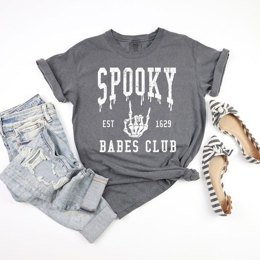 Spooky Babes Club Garment Dyed Tee