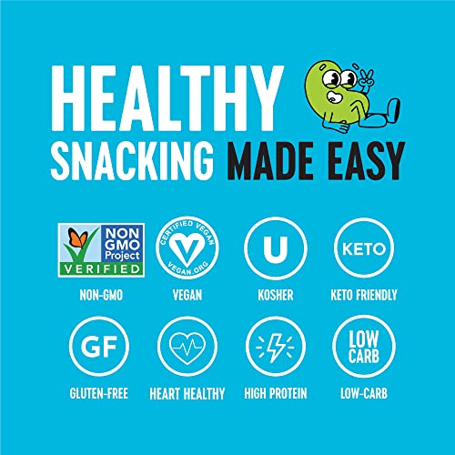 The Only Bean Crunchy Dry Roasted Edamame Snacks (Sea Salt), Keto Snack Food, High Protein (11g) Healthy Snacks, Low Carb Gluten Free Office Vegan Food 100 Calorie Snack Pack, 0.9oz 10 Pack