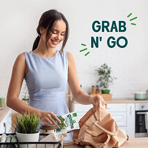 Gimme Seaweed Grab & Go - Sea Salt - 5 Count - Organic Roasted Seaweed Sheets - Keto Vegan Gluten Free - Great Source of Iodine & Omega 3’s - Healthy On-The-Go Snack for Kids Adults