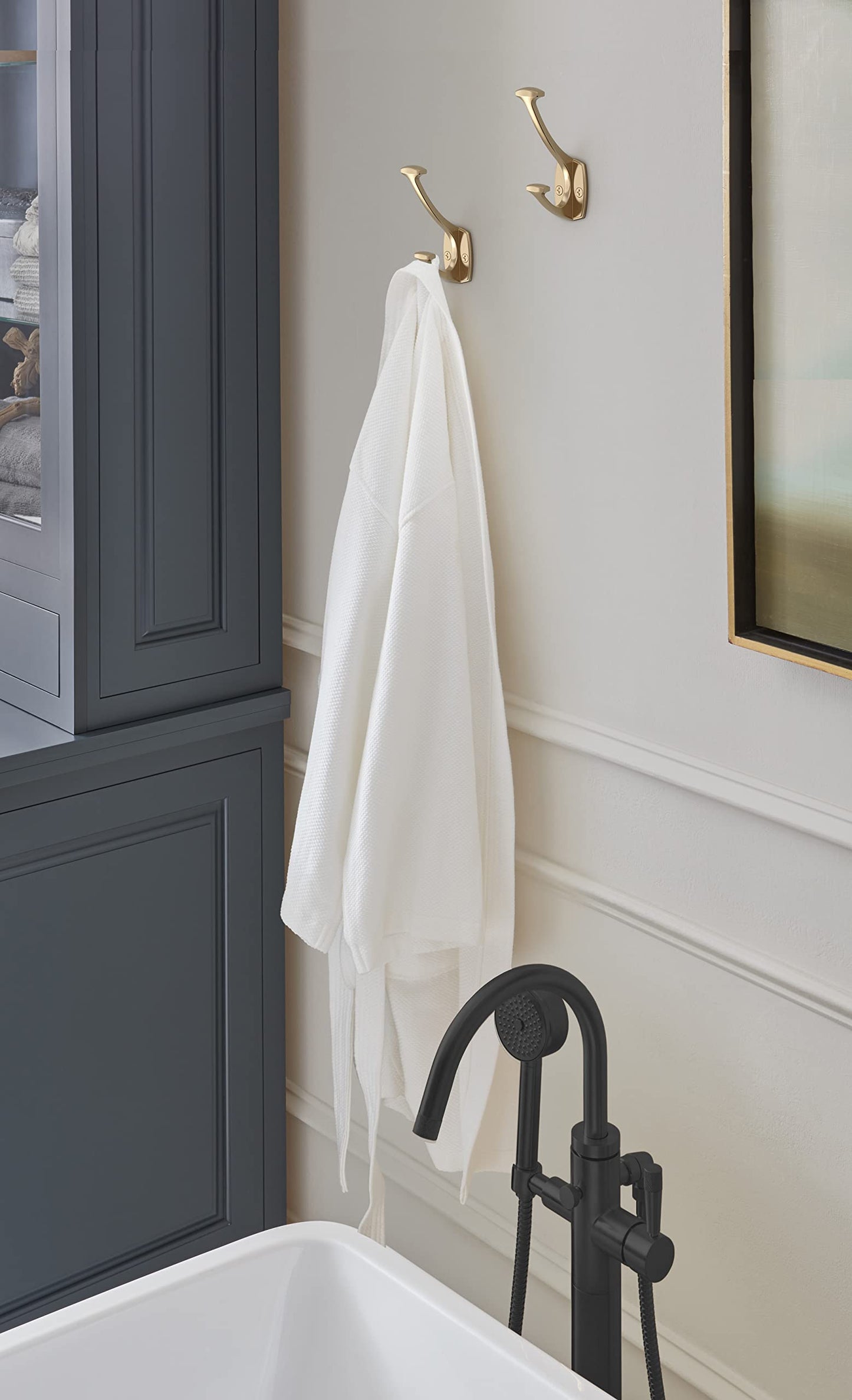 Amerock Champagne Hook for Bathroom, Bedroom, Closet, Entryway, Laundry Room, Office