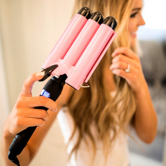 PINK Beach Boho Wave Wand Mermaid Hair Iron