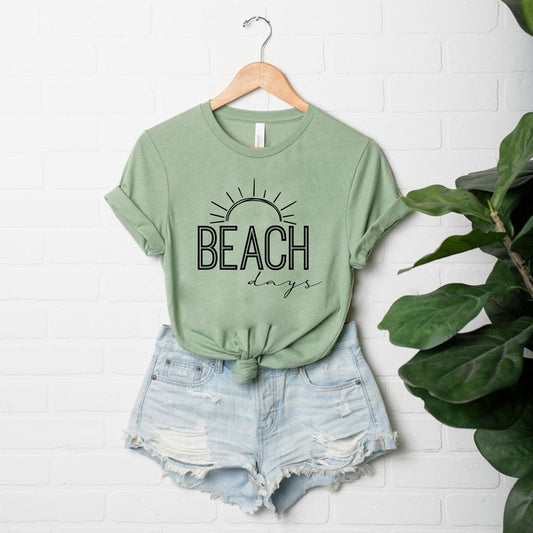 Beach Days Sun Short Sleeve Graphic Tee