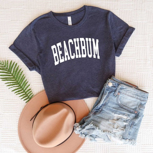 Beach Bum Curved Short Sleeve Graphic Tee