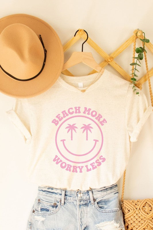 Beach More Worry Less Graphic Tee