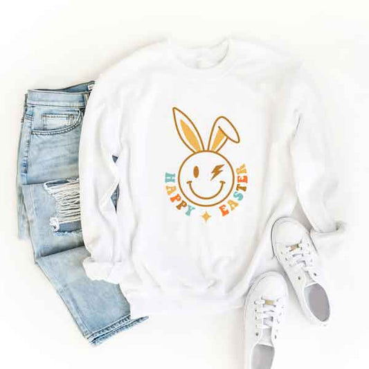 Happy Easter Bunny Wink Graphic Sweatshirt