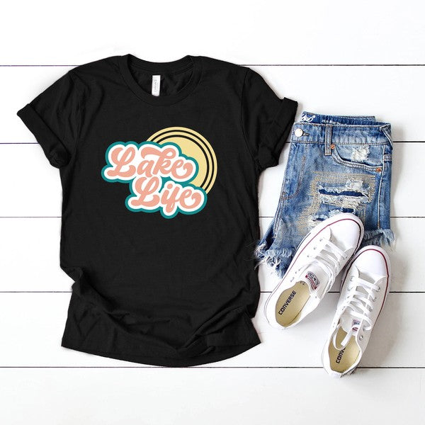 Lake Life Sun Colorful Short Sleeve Tee